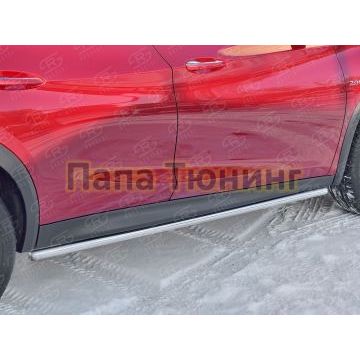 Пороги труба d42 вариант 3 РусСталь для Infiniti QX30 2016-