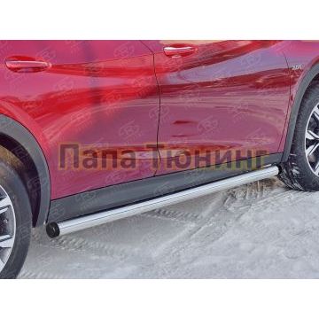 Пороги труба d57 вариант 2 РусСталь для Infiniti QX30 2016-