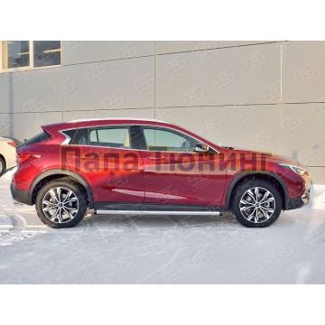Пороги труба d57 вариант 2 РусСталь для Infiniti QX30 2016-