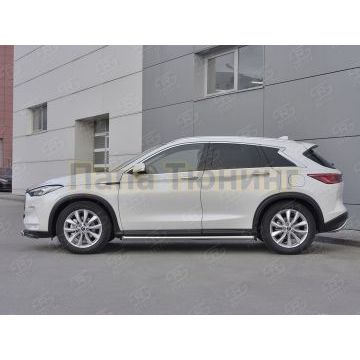 Пороги труба d57 вариант 1 для Infiniti QX50 2018-