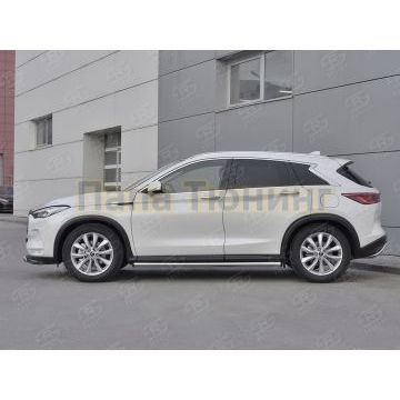Пороги труба d57 вариант 2 для Infiniti QX50 2018-