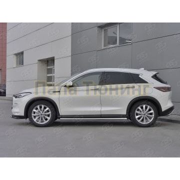 Пороги труба d57 вариант 3 для Infiniti QX50 2018-