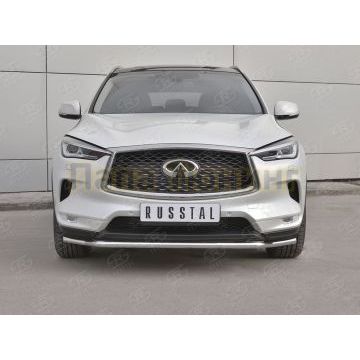 Защита переднего бампера волна d42 для Infiniti QX50 2018-