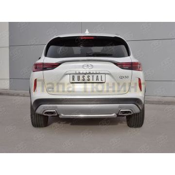 Защита заднего бампера d57 дуга для Infiniti QX50 2018-