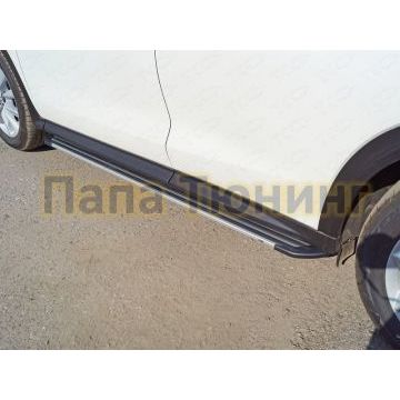 Пороги алюминиевые Slim Line Silver для Infiniti QX50 2018- Пороги алюминиевые Slim Line Silver для Infiniti QX50 2018-