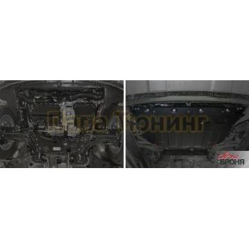 Защита картера и КПП Автоброня для 2,0 сталь 2 мм из 2-х частей на 4х4 для Volkswagen Teramont 2018-