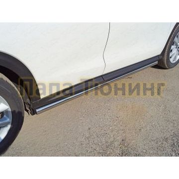 Пороги труба 60 мм для Infiniti QX50 2018- Пороги труба 60 мм для Infiniti QX50 2018-