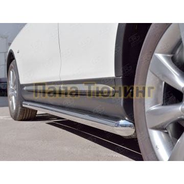 Пороги труба d57 РусСталь для Infiniti QX50 2016-2018