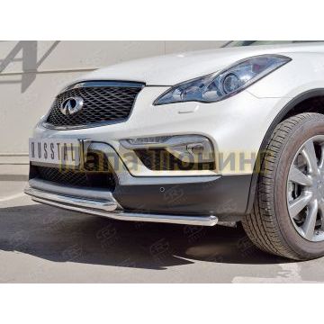 Защита передняя двойная 42-d42 РусСталь для Infiniti QX50 2016-2017