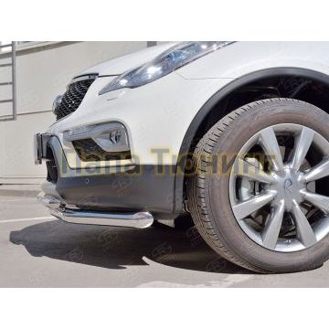 Защита передняя двойная d57-d42 РусСталь для Infiniti QX50 2016-2017