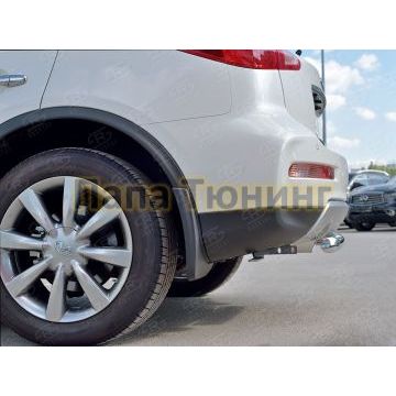 Защита заднего бампера d57 РусСталь для Infiniti QX50 2016-2017