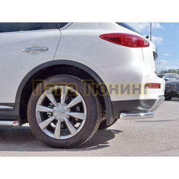 Защита задняя уголки d57 РусСталь для Infiniti QX50 2016-2017