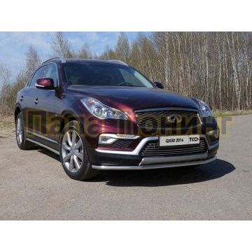 Защита переднего бампера 42 мм ТСС для Infiniti QX50 2016-2017