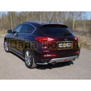 Защита задняя уголки 42 мм ТСС для Infiniti QX50 2016-2017