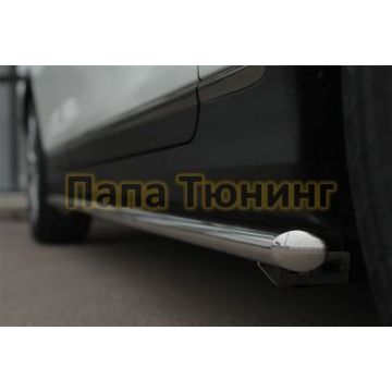Пороги труба d42 РусСталь для Infiniti QX50 2014-2016
