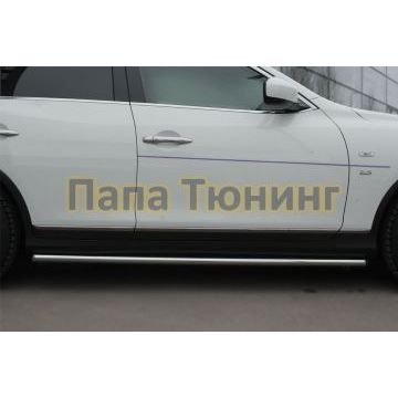 Пороги труба d42 РусСталь для Infiniti QX50 2014-2016