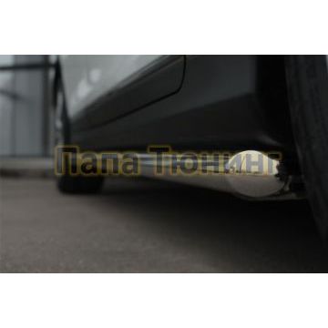 Пороги труба d57 РусСталь для Infiniti QX50 2014-2016