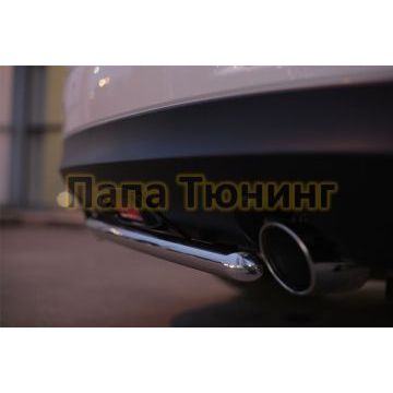 Защита заднего бампера d42 РусСталь для Infiniti QX50 2014-2016