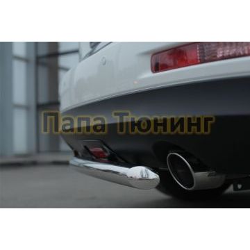 Защита заднего бампера d57 РусСталь для Infiniti QX50 2014-2016