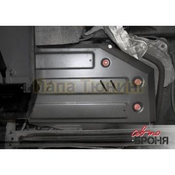 Защита топливного бака сталь 2 мм АвтоБРОНЯ для Lada Largus, V - 1.6 2012-/Lada Xray Cross, V - 1.8 2018-/Lada Xray, V - 1.6 (110л.с.); 1.8 2016-/Renault Sandero Stepway, V - 1.6 2018-