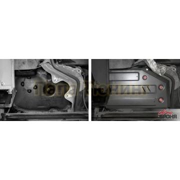 Защита топливного бака сталь 2 мм АвтоБРОНЯ для Lada Largus, V - 1.6 2012-/Lada Xray Cross, V - 1.8 2018-/Lada Xray, V - 1.6 (110л.с.); 1.8 2016-/Renault Sandero Stepway, V - 1.6 2018-