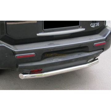 Защита заднего бампера d76 РусСталь для Infiniti QX56 2004-2010