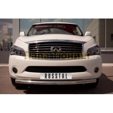 Защита переднего бампера d76 РусСталь для Infiniti QX56 2010-2013 Защита переднего бампера d76 РусСталь для Infiniti QX56 2010-2013