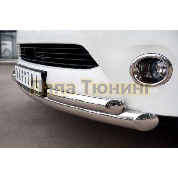 Защита передняя двойная d76-d57х2 мм РусСталь для Infiniti QX56 2010-2013