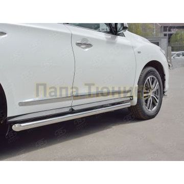 Пороги труба d57 вариант 1 РусСталь для Infiniti QX60 2016-
