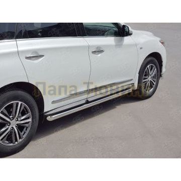 Пороги труба d57 вариант 1 РусСталь для Infiniti QX60 2016-