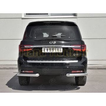 Защита задняя уголки d76 секции под брызговик для Infiniti QX80 2018-
