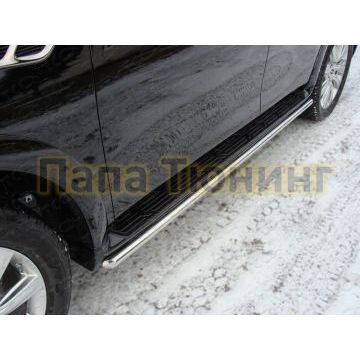 Защита штатных порогов 42 мм ТСС для Infiniti QX80 2014-2018 Защита штатных порогов 42 мм ТСС для Infiniti QX80 2014-2018