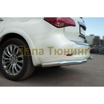 Защита задняя уголки d76 РусСталь для Infiniti QX80 2014-2018