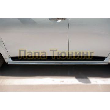 Защита штатных порогов d42 РусСталь для Infiniti QX80 2014-2018