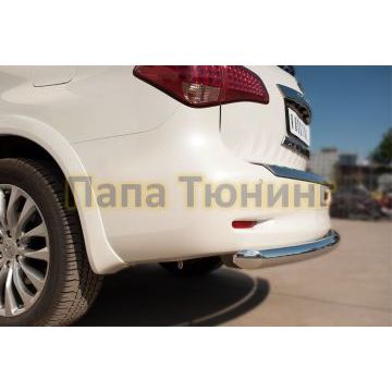 Защита заднего бампера d76 РусСталь для Infiniti QX80 2014-2018