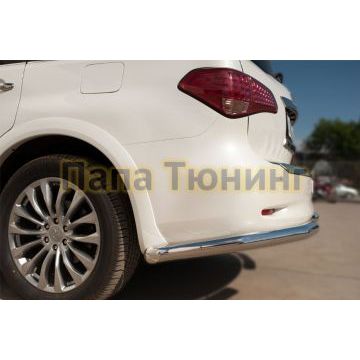 Защита задняя уголки d76 РусСталь для Infiniti QX80 2014-2018