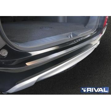 Накладка на задний бампер Rival для Mitsubishi Pajero Sport 2016-