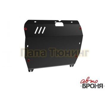 Защита картера + КПП сталь 2 мм АвтоБРОНЯ для Hyundai Santa Fe Classic, V - все 2006-2012/Hyundai Santa Fe, V - все 2001-2006/Jac Rein, V - все 2007-2011/TAGAZ С190, V - все 2011-2013
