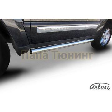 Защита штатных порогов труба 76 мм Slitkoff для Jeep Cherokee KK 2007-2013 Защита штатных порогов труба 76 мм Slitkoff для Jeep Cherokee KK 2007-2013