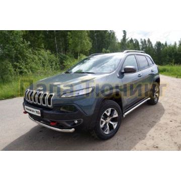 Защита переднего бампера 60 мм ТСС для Jeep Cherokee Trailhawk 2014-