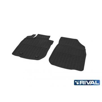 Коврики салона Rival литьевые 2 штуки на фургон для Lada Largus 2012-