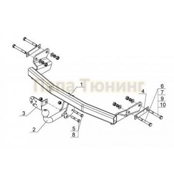 Фаркоп Avtos для Jeep Compass 2006-2013