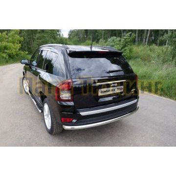 Защита заднего бампера 60 мм ТСС для Jeep Compass 2013-