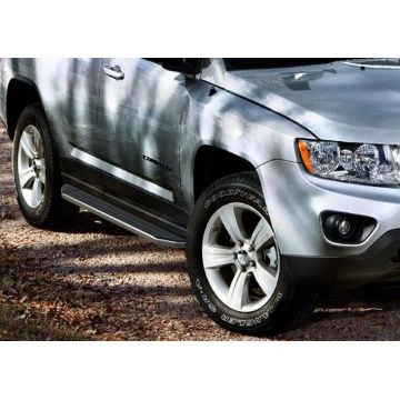 Пороги алюминиевые Rival Premium для Jeep Compass 2010-2015