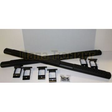 Пороги трубообразные черные OEM Tuning для Jeep Grand Cherokee 2010-