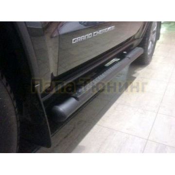 Пороги трубообразные черные OEM Tuning для Jeep Grand Cherokee 2010-