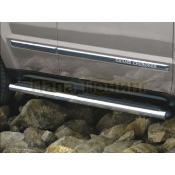 Пороги трубообразные хромированные OEM Tuning для Jeep Grand Cherokee 2010-