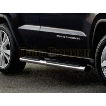 Пороги трубообразные хромированные OEM Tuning для Jeep Grand Cherokee 2010-