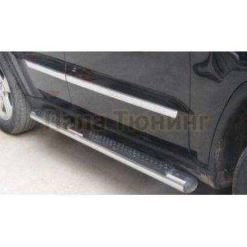 Пороги трубообразные хромированные OEM Tuning для Jeep Grand Cherokee 2010-