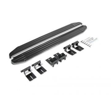 Пороги алюминиевые Rival Premium для Jeep Grand Cherokee 2010-2018